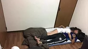 Japanese Couple Sneaks Kinky Bedroom Action While Kids Away