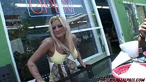 Blonde Double Dick by Black Dudes in Threeway