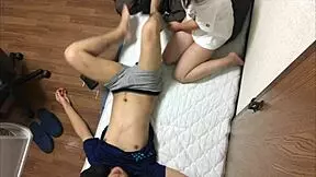 Japanese Couple Sneaks Kinky Bedroom Action While Kids Away