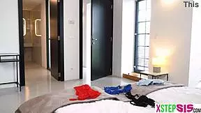 Stepsis caught sniffing panties solo session