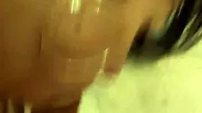 Big-chested Latina swallows cum