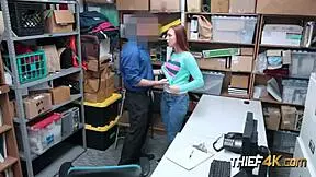 Redhead ornella gets tight cunt demolished when found robbing