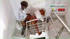 Two Naughty Doctors with Big Asses Bang on Staircase