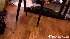 Stepsister In High Heels Loves Teasing With Her Feet!