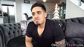 does this teen suck my big cock?