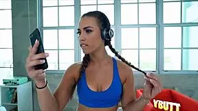 Big Ass Brunette Rides Long Cock In Cowgirl And Sucks Tits!