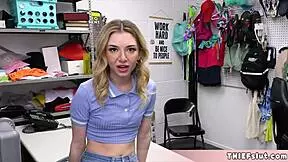 cute teen 18+ demi hawks caught shoplifting and now its time for her tiny 18+ pussy to get punished