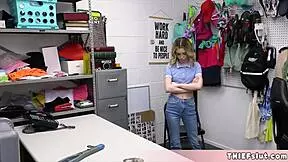 cute teen 18+ demi hawks caught shoplifting and now its time for her tiny 18+ pussy to get punished