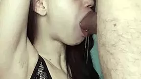damn, teen gets mouth drilled till cum covers face
