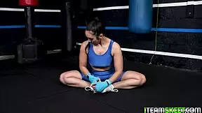 Fit brunette teen 18+ licks pussy fingering big ass