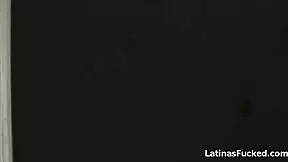 braless latina earns free rent by bending over