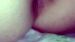 A blonde teen engages in intense pussy fucking session