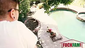 bree mitchells riding uncle in cowgirl position, cumshot, dont tell our stepmom