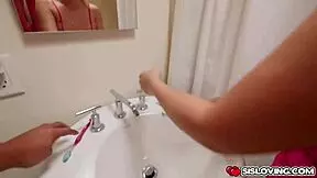 Big stepbro cock stuffed bailey brookes pussy in blonde teen blowjob monster cock scene