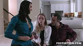 Lonely foster teen offers body to adoptive couple