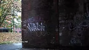 Indian teen flashes while oriental babes finger outdoors.