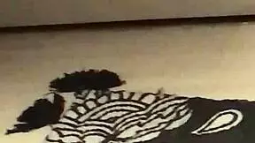 young slut giving interracial blowjob in the dorm 😏