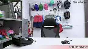 she is cute always smiling and looks like an ebony sextoy too bad she is a thief in reality shop