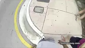 i'm a broke teen who went from payphone to suckin cock outdoor with pov homemade hardcore