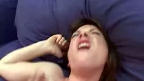 Hot brunette babe fucked hard by guys