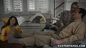 Stepmom And Stepdaughter Use Foster Girl For Sex!