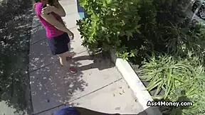 i'm a broke teen who went from payphone to suckin cock outdoor with pov homemade hardcore