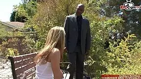 Wow, this petite blonde wants that monster cock so bad!