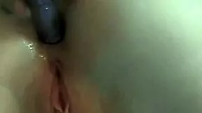 German teen uses vibrator in ass