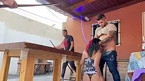 At the party, my friends play pool while one puts his penis in my mouth, oh god it's so good