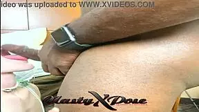 Skinny Girl Performs Oral Act in Interracial Scene