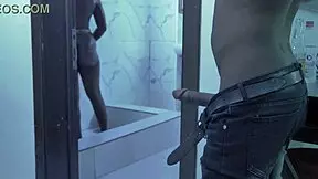 My step uncle didnt know that im aware that he peeps me every time im bathing while he touches his big cock