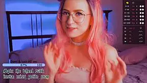 Adorable little teen in costume masturbating wildly on webcam