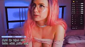 Adorable little teen in costume masturbating wildly on webcam