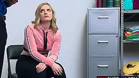 bbw teen shop employee caught stealin’ from store on hidden cam... damn, she’s busted!