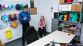 bbw teen shop employee caught stealin’ from store on hidden cam... damn, she’s busted!