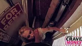 I am a blonde teen needing money fast, offering sex for cash.