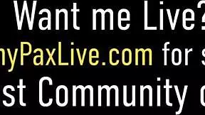 roommate butt fucks pretty penny pax with dirty talk and a sticky anal creampie