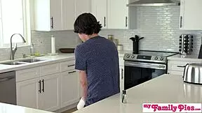 Andi Rose Notices Stepbro's Huge Cock and Masturbates in Shorts.