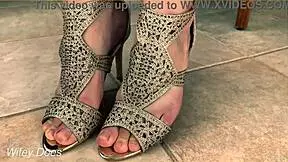 Wife Shows Her New Heels In Tight Upskirt