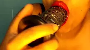 Blue swallows big dick whole