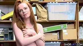 Redhead Busty Shoplifting Teen 18+ Didnt Want to Cooperate