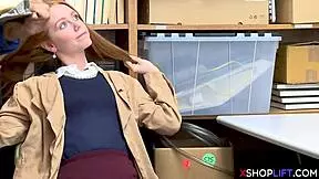 Redhead Busty Shoplifting Teen 18+ Didnt Want to Cooperate