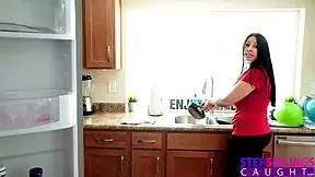 Naughty Kyler Quinn Teases Stepbro With Shaved Pussy!