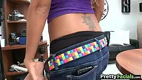 Brazilian Babe Nikki Gets Sticky Facial Cumshots in Amateur Clips