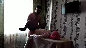 Young couple's intimate nighttime moment