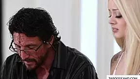 Shocked by Naughty Stepdaughter Giving Wild Oral Action