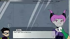 Watch Blackfire get cummed on in 18titans part 12?