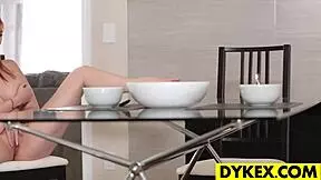dyke pussy for breakfast with cougar and teen 18+