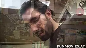 Erotic brunette in heels gets her ass fucked by monster cock