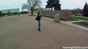 Fucking Glasses: Spontaneous Top-Floor Fucking Kirsten